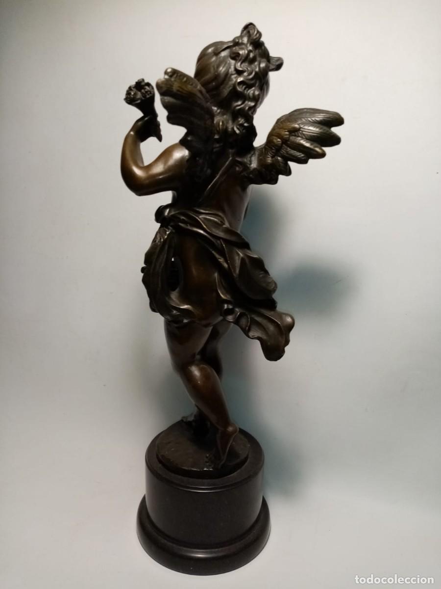 Arte: escultura de bronce-querubin- - Foto 6
