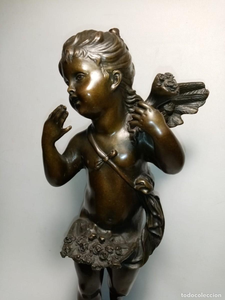 Arte: escultura de bronce-querubin- - Foto 7