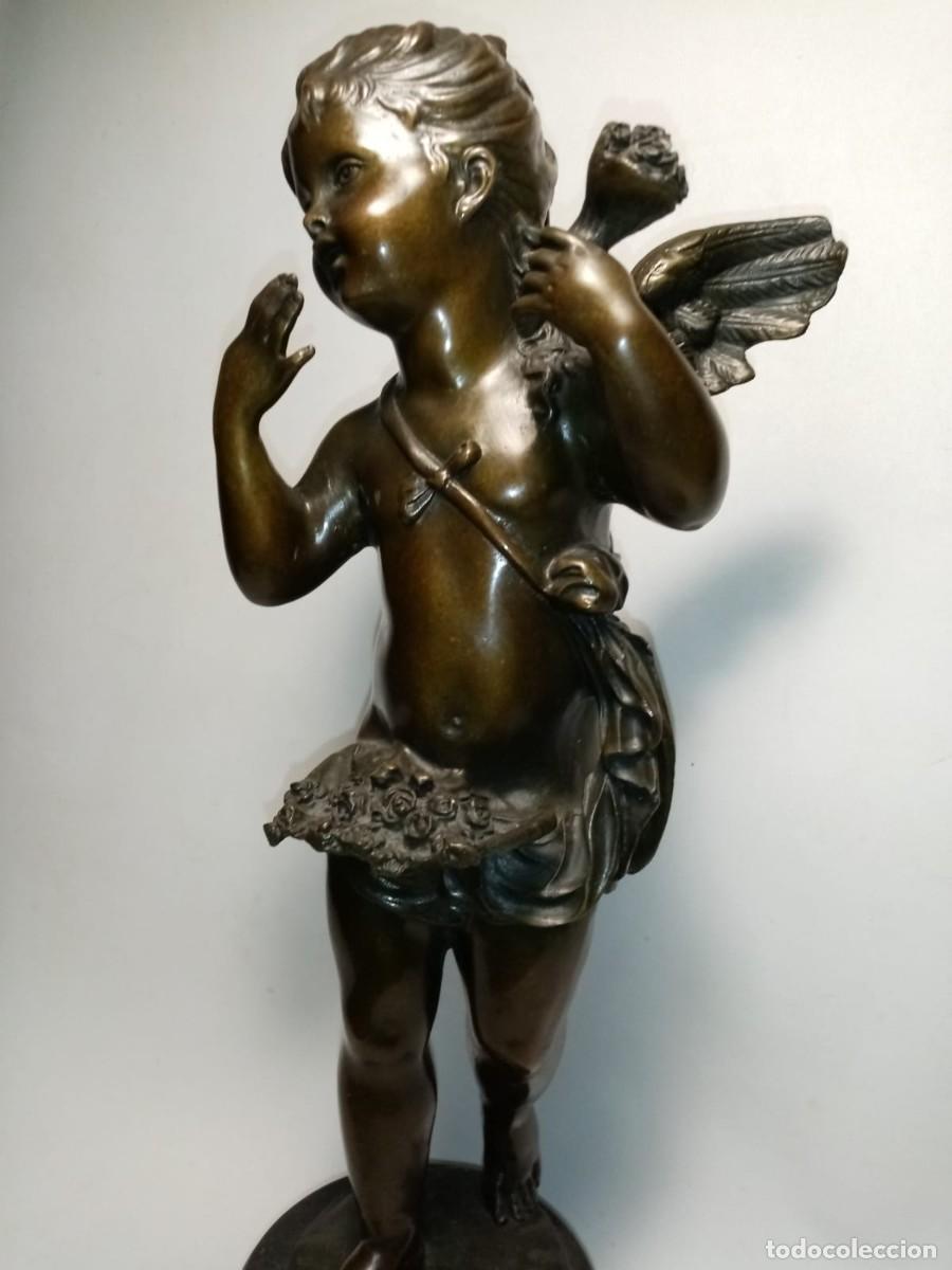 Arte: escultura de bronce-querubin- - Foto 8