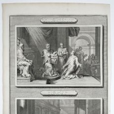 Arte: 1700 - SIGLO XVII - DOS ANTIGUOS GRABADOS DE LA BIBLIA DE PIERRE MORTIER - NUEVO TESTAMENTO