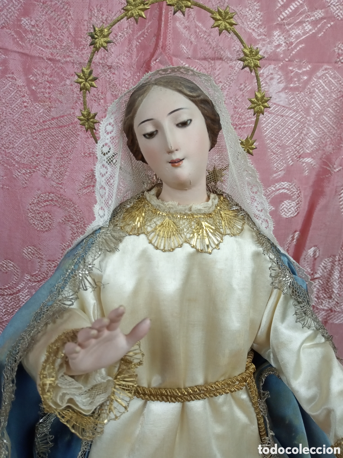 Arte: Antigua Inmaculada Concepci&oacute;n S.XIX 65CMS - Foto 5