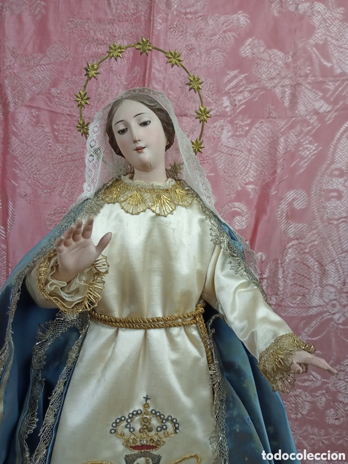 Arte: Antigua Inmaculada Concepci&oacute;n S.XIX 65CMS - Foto 9