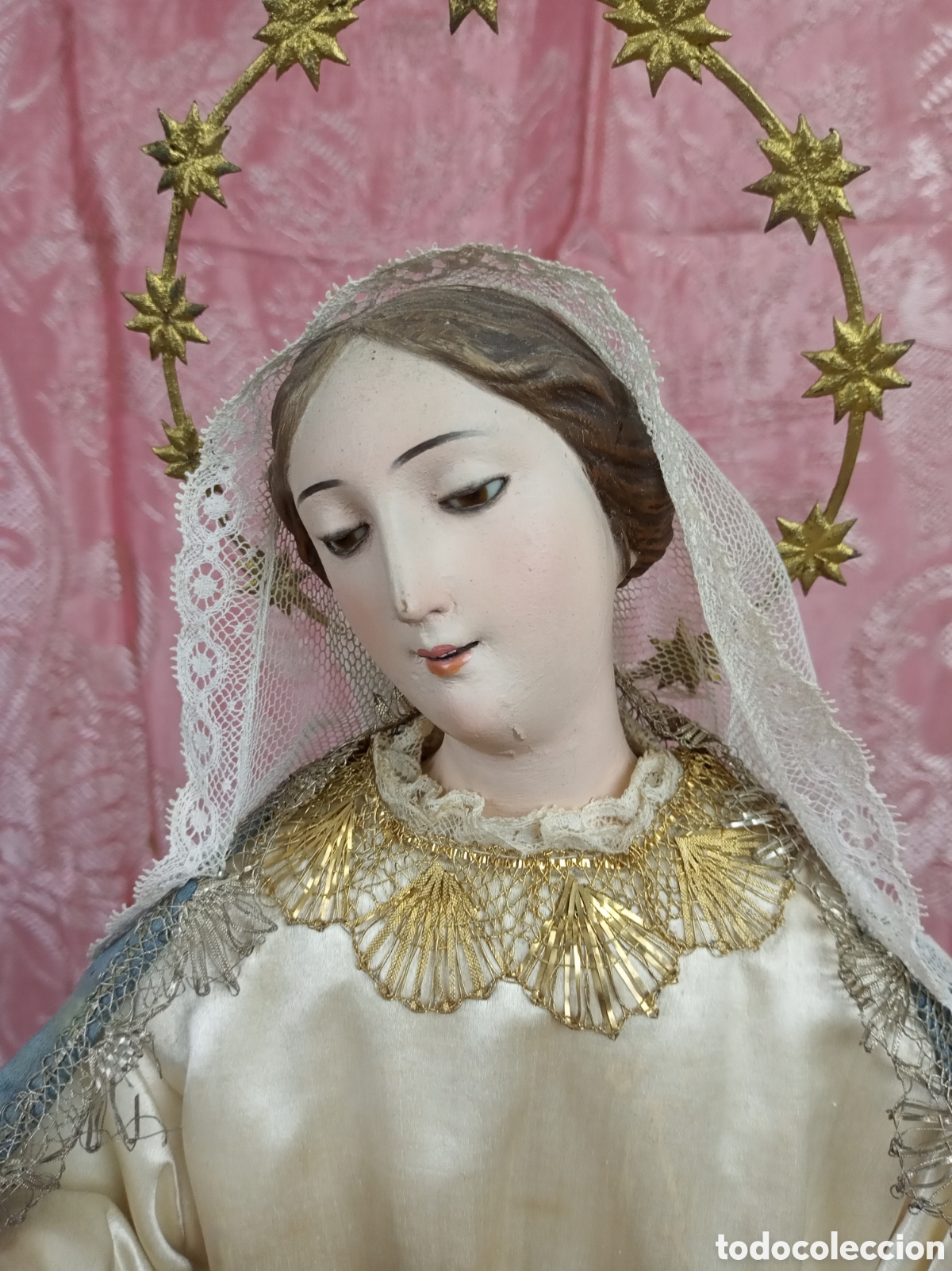 Arte: Antigua Inmaculada Concepci&oacute;n S.XIX 65CMS - Foto 10