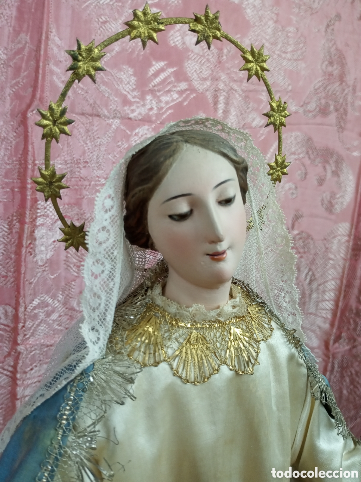 Arte: Antigua Inmaculada Concepci&oacute;n S.XIX 65CMS - Foto 11