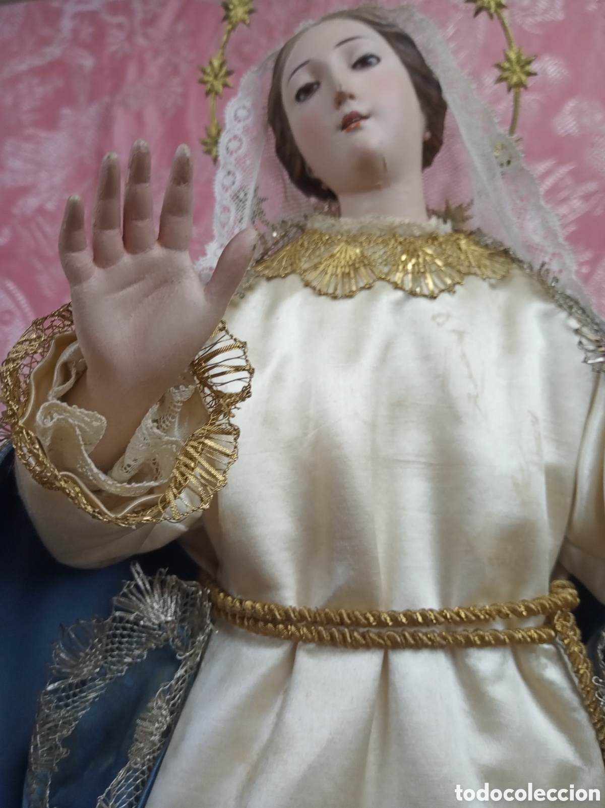 Arte: Antigua Inmaculada Concepci&oacute;n S.XIX 65CMS - Foto 12