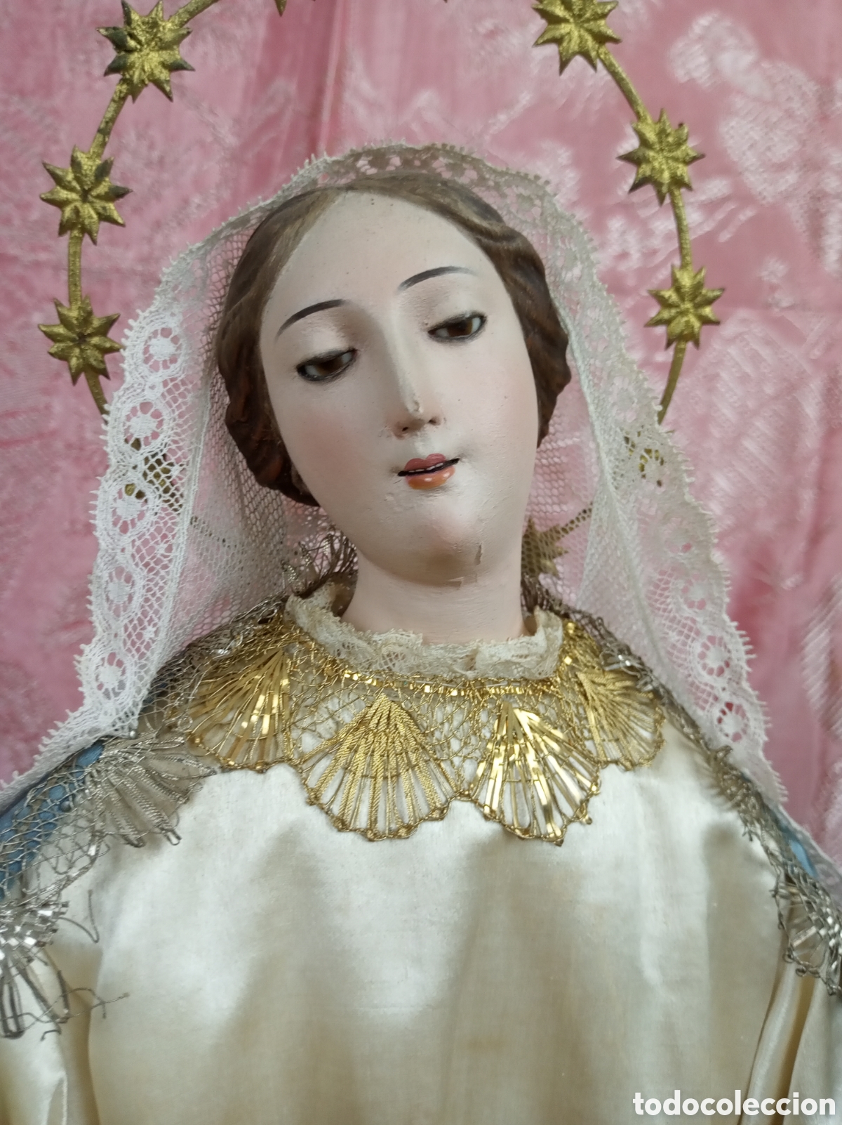 Arte: Antigua Inmaculada Concepci&oacute;n S.XIX 65CMS - Foto 1