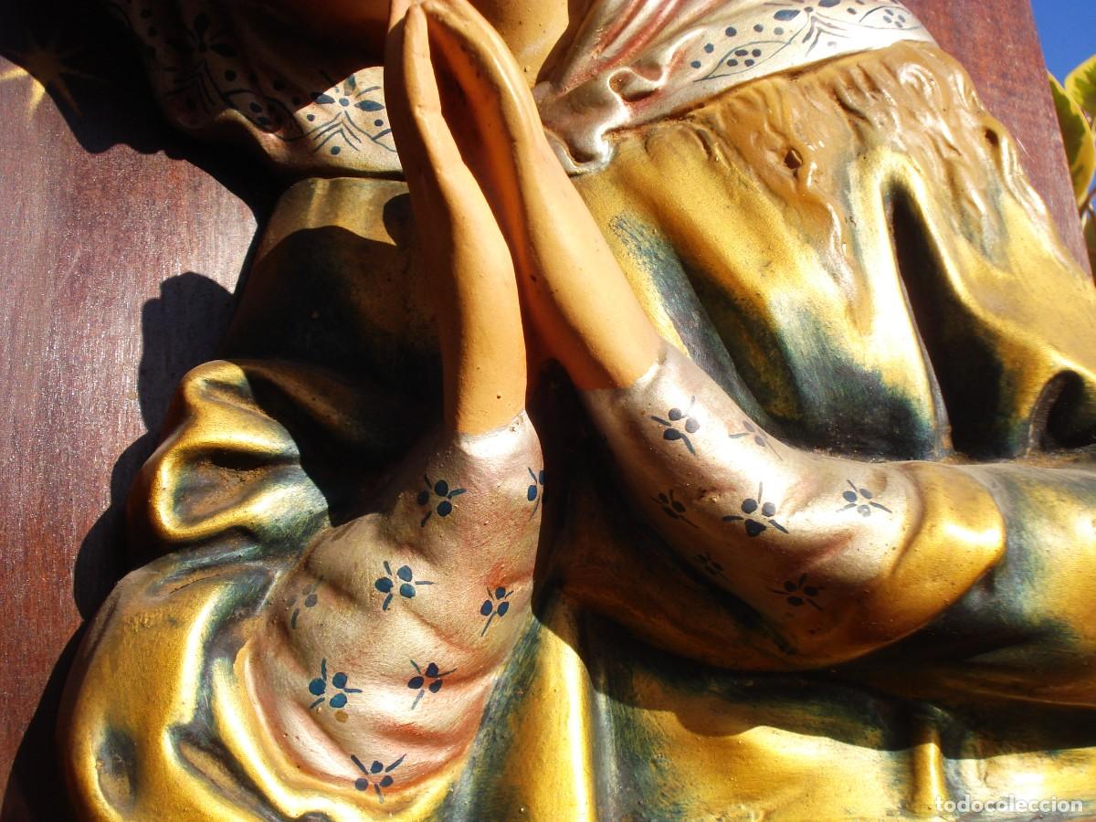 Arte: PLAFON DE LA INMACULADA MADERA Y YESO POLICROMADO - Foto 2