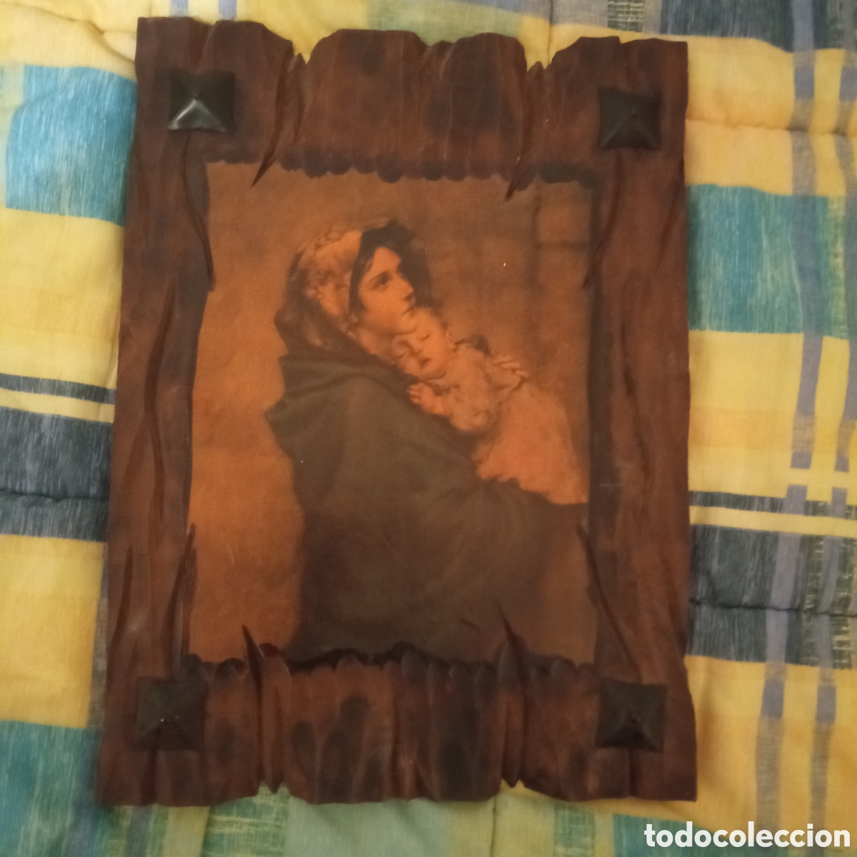 Arte: Retablo madera Mar&iacute;a Madonna - Foto 1