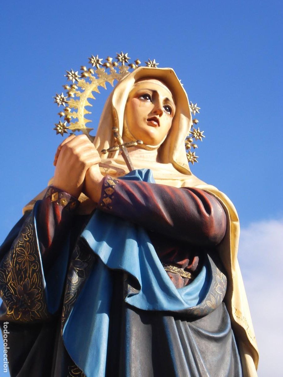 Arte: MATER DOLOROSA GRANDES MEDIDAS EXTRAORDINARIA TALLA DE MADERA REIXACH CAMPANYA