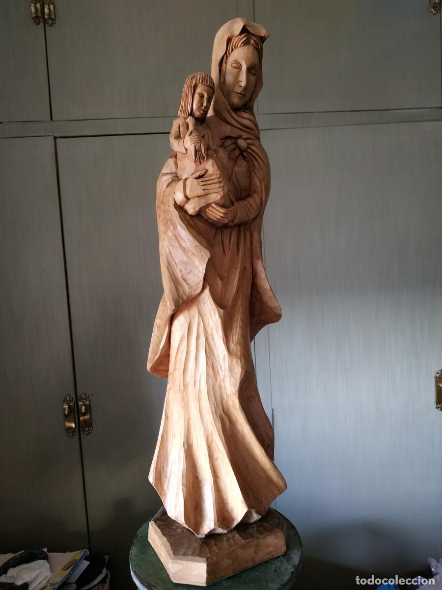 Arte: 66 CM!! VIRGEN MAR&Iacute;A DE MADERA - Foto 5