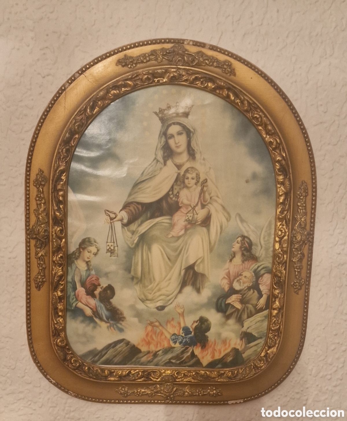 Arte: Cuadro antiguo religioso - Foto 1