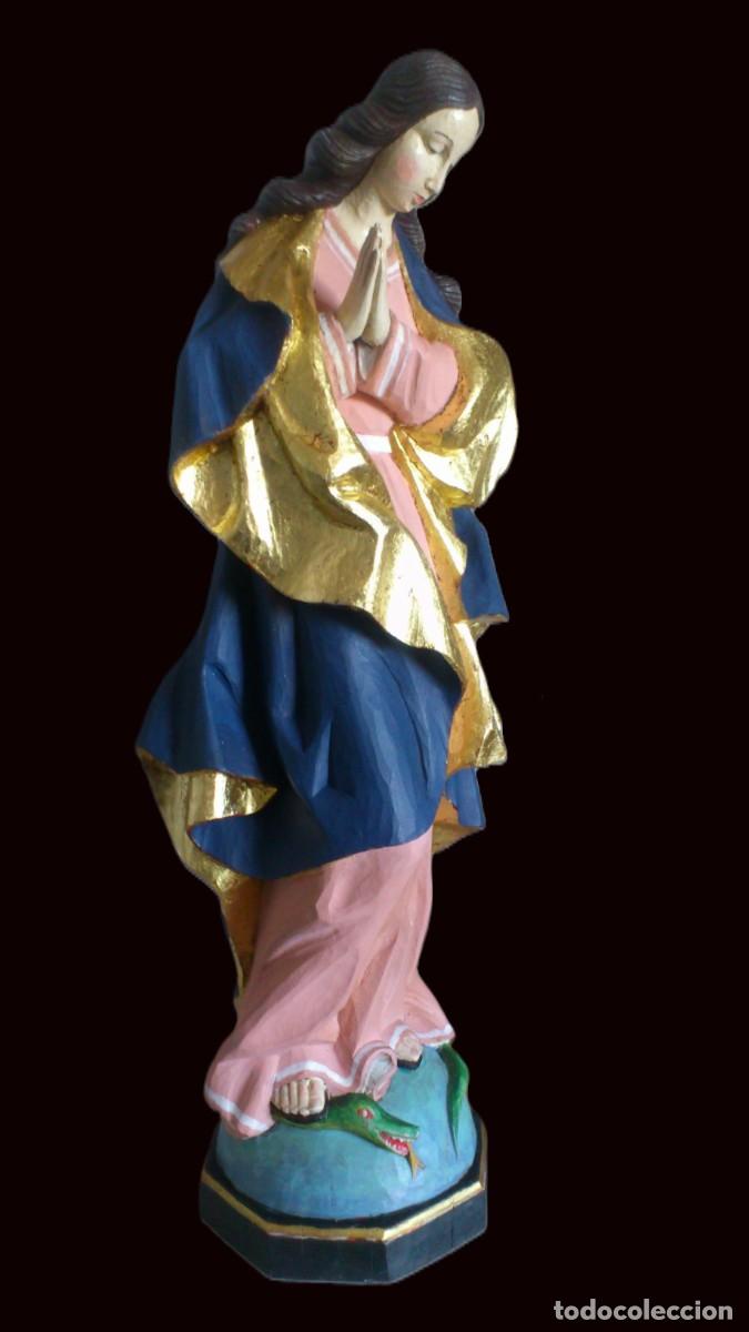 Arte: VIRGEN MADERA INMACULADA TALLA - Foto 1