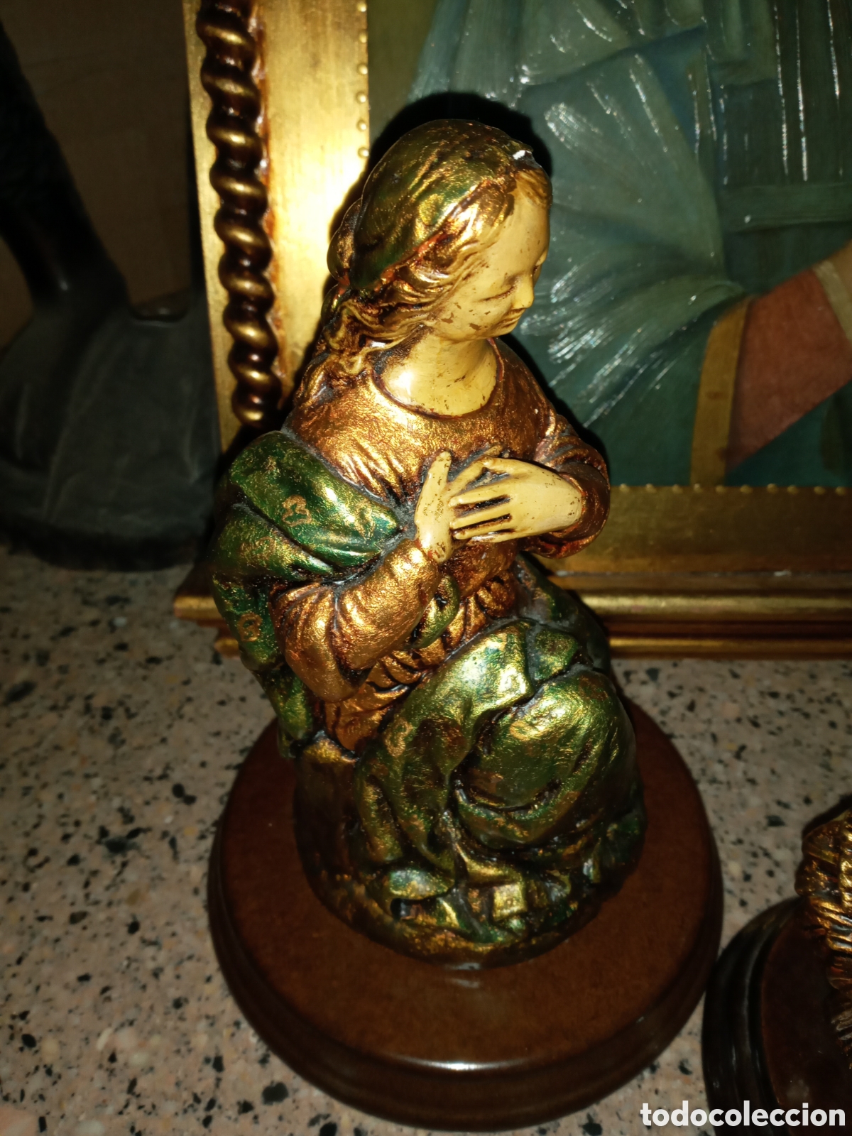 Arte: MAGN&Iacute;FICO NACIMIENTO NAVIDAD VIRGEN SAN JOSE Y NI&Ntilde;O JES&Uacute;S.LOTE TRES FIGURAS PORTAL DE BEL&Eacute;N.