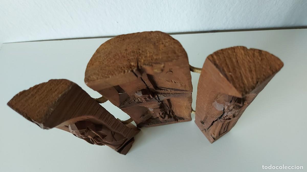 Arte: TRIPTICO TALLADO EN MADERA - Foto 5