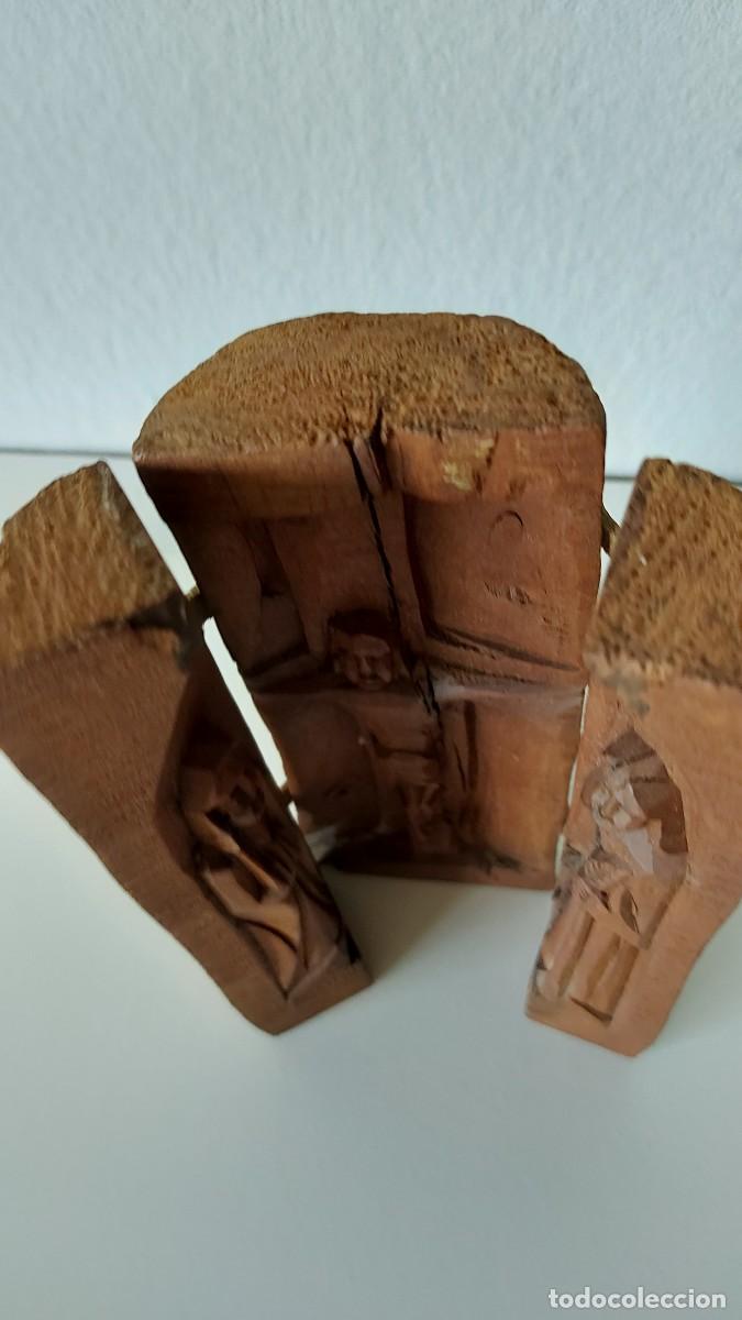 Arte: TRIPTICO TALLADO EN MADERA - Foto 11