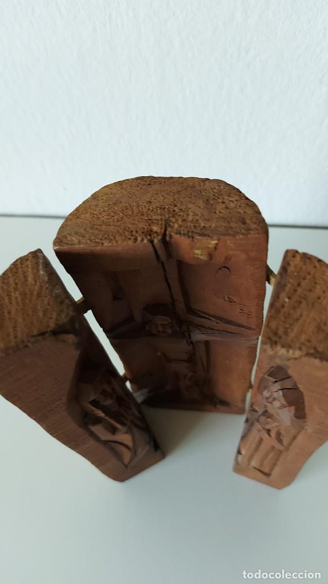 Arte: TRIPTICO TALLADO EN MADERA - Foto 13