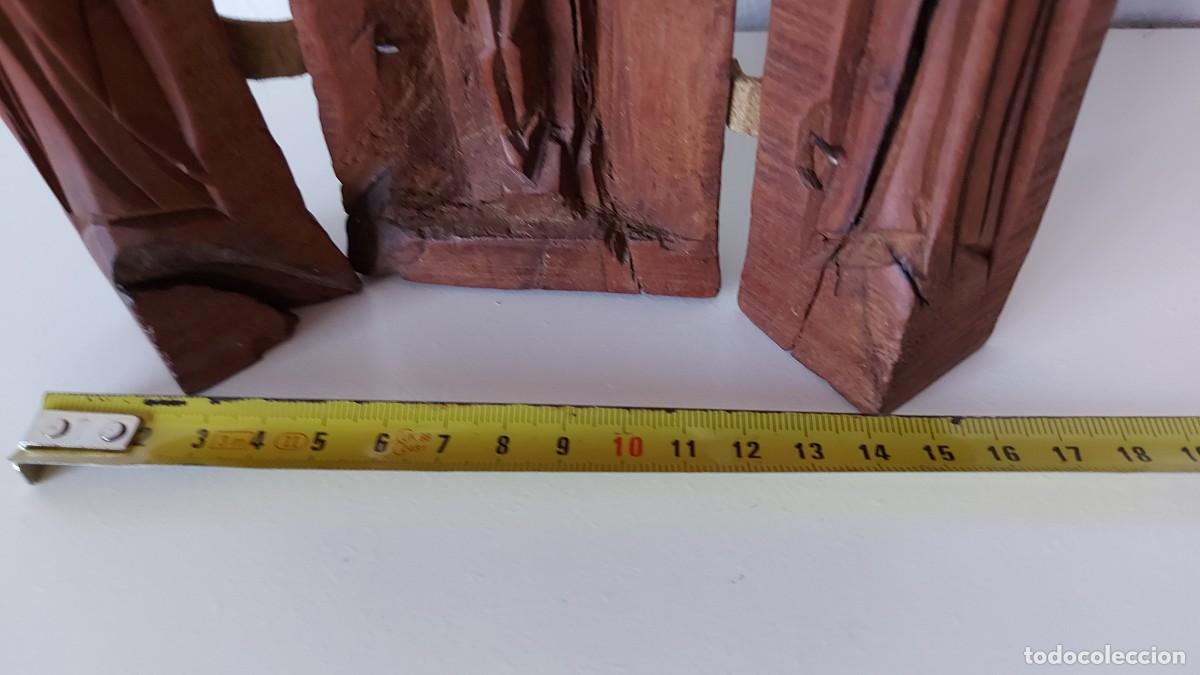 Arte: TRIPTICO TALLADO EN MADERA - Foto 15