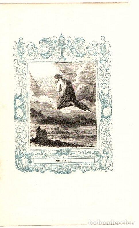 Arte: LITOGRAFIA RELIGIOSA PODER DE LA FE. SIGLO XIX - Foto 1