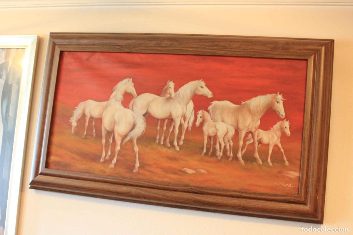 Arte: CUADRO MANADA CABALLOS BLANCOS - Foto 1