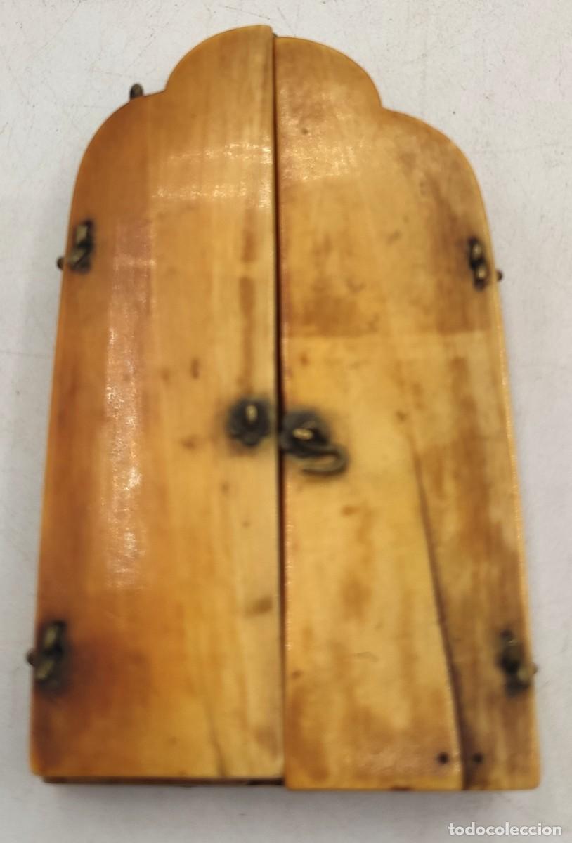Arte: Tr&iacute;ptico en hueso, probablemente del siglo XVI. - Foto 4
