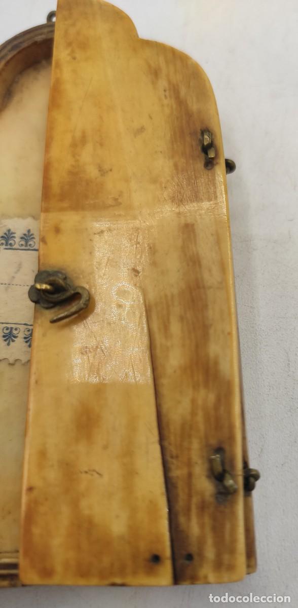 Arte: Tr&iacute;ptico en hueso, probablemente del siglo XVI. - Foto 6