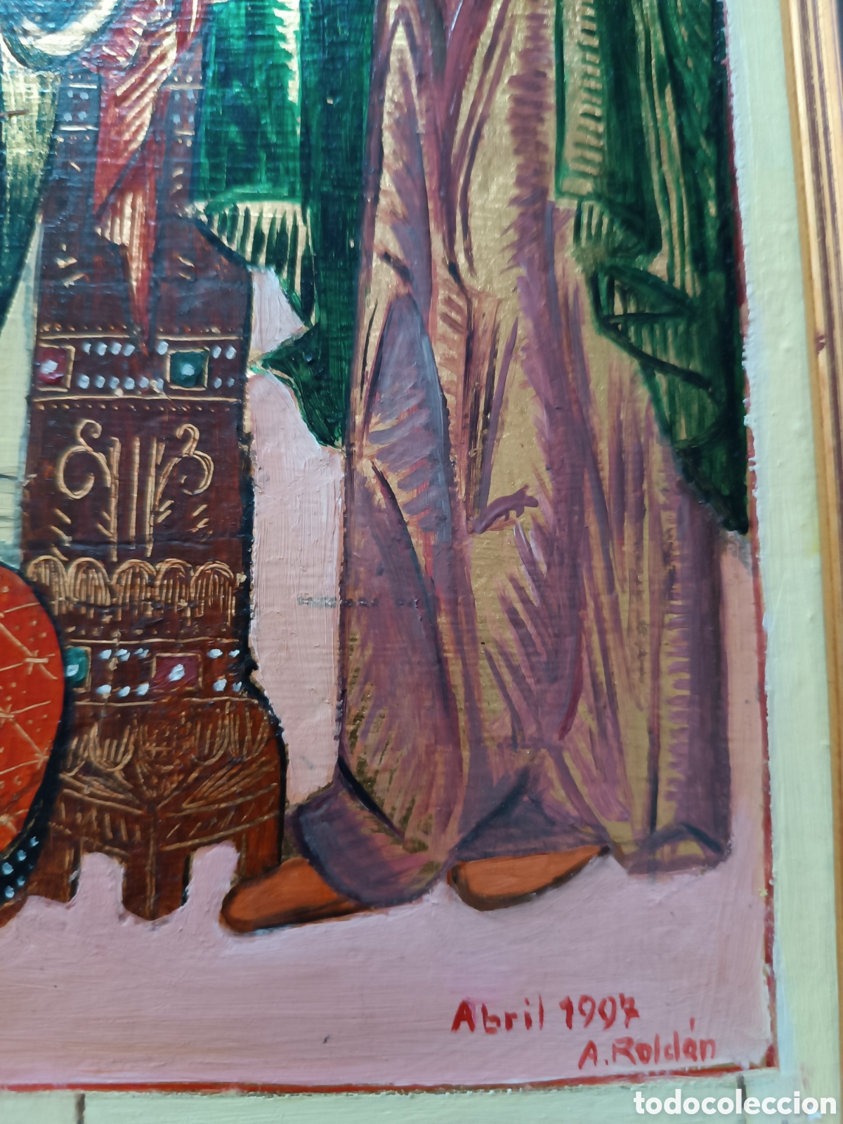 Arte: &Iacute;cono ruso Deesis al oleo sobre tabla - Foto 3
