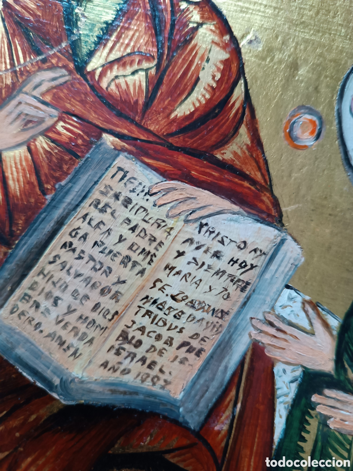 Arte: &Iacute;cono ruso Deesis al oleo sobre tabla - Foto 4