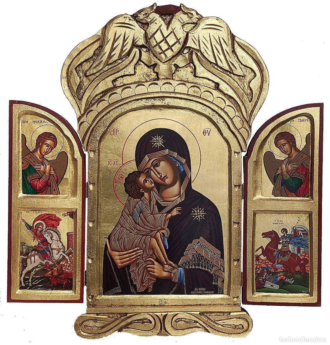 Arte: Triptico de Virgen Vladimir - Foto 1