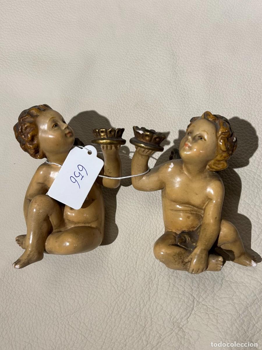 Arte: FIGURAS DE ANGELITOS, 2 PIEZAS - Foto 1