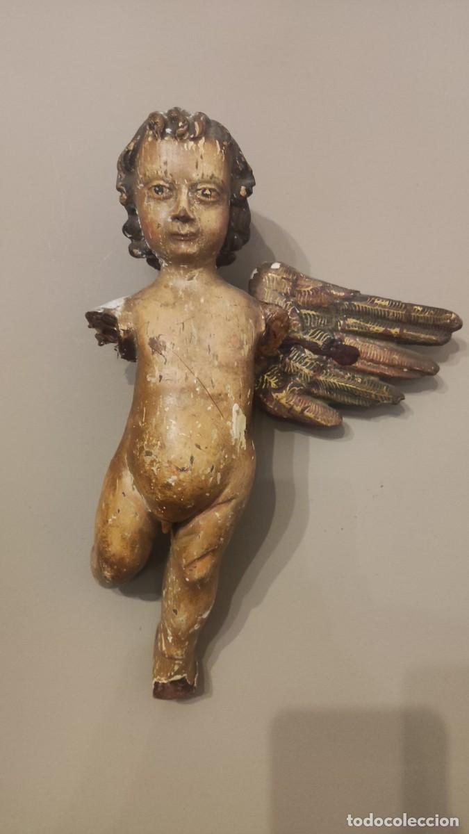 Arte: TALLA MADERA ANGEL PUTIN QUERUB&Iacute;N - Foto 2