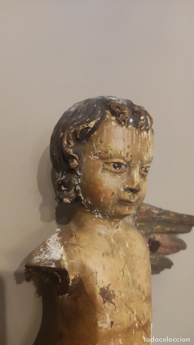 Arte: TALLA MADERA ANGEL PUTIN QUERUB&Iacute;N - Foto 6