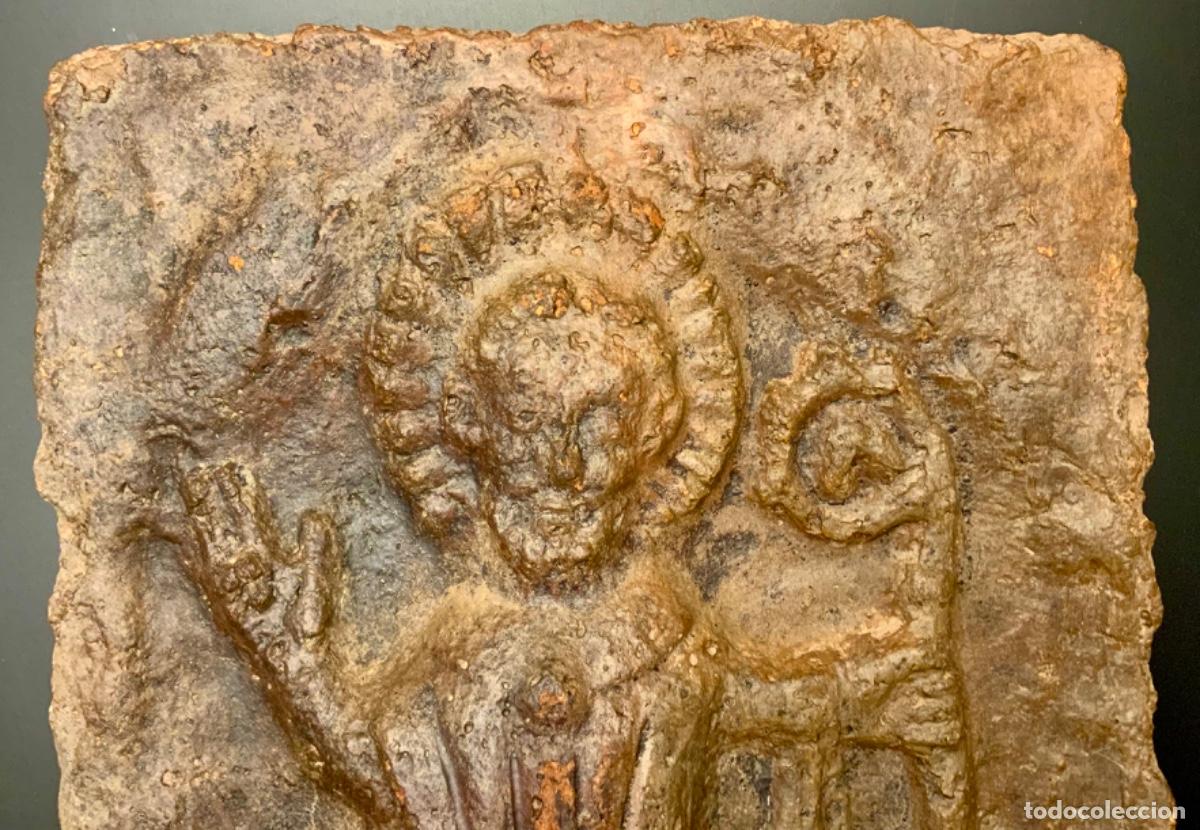 Arte: SAN NICOL&Aacute;S DE BARI PLACA DEVOCIONAL BARRO (s.XIX) - Foto 2