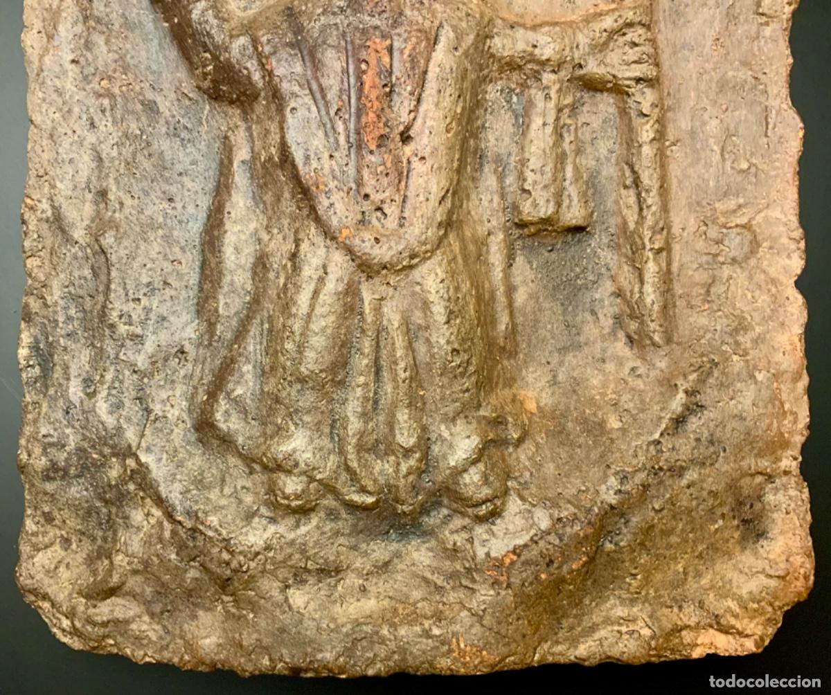 Arte: SAN NICOL&Aacute;S DE BARI PLACA DEVOCIONAL BARRO (s.XIX) - Foto 4