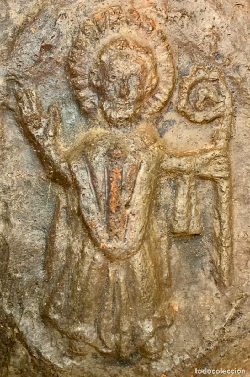 Arte: SAN NICOL&Aacute;S DE BARI PLACA DEVOCIONAL BARRO (s.XIX) - Foto 5