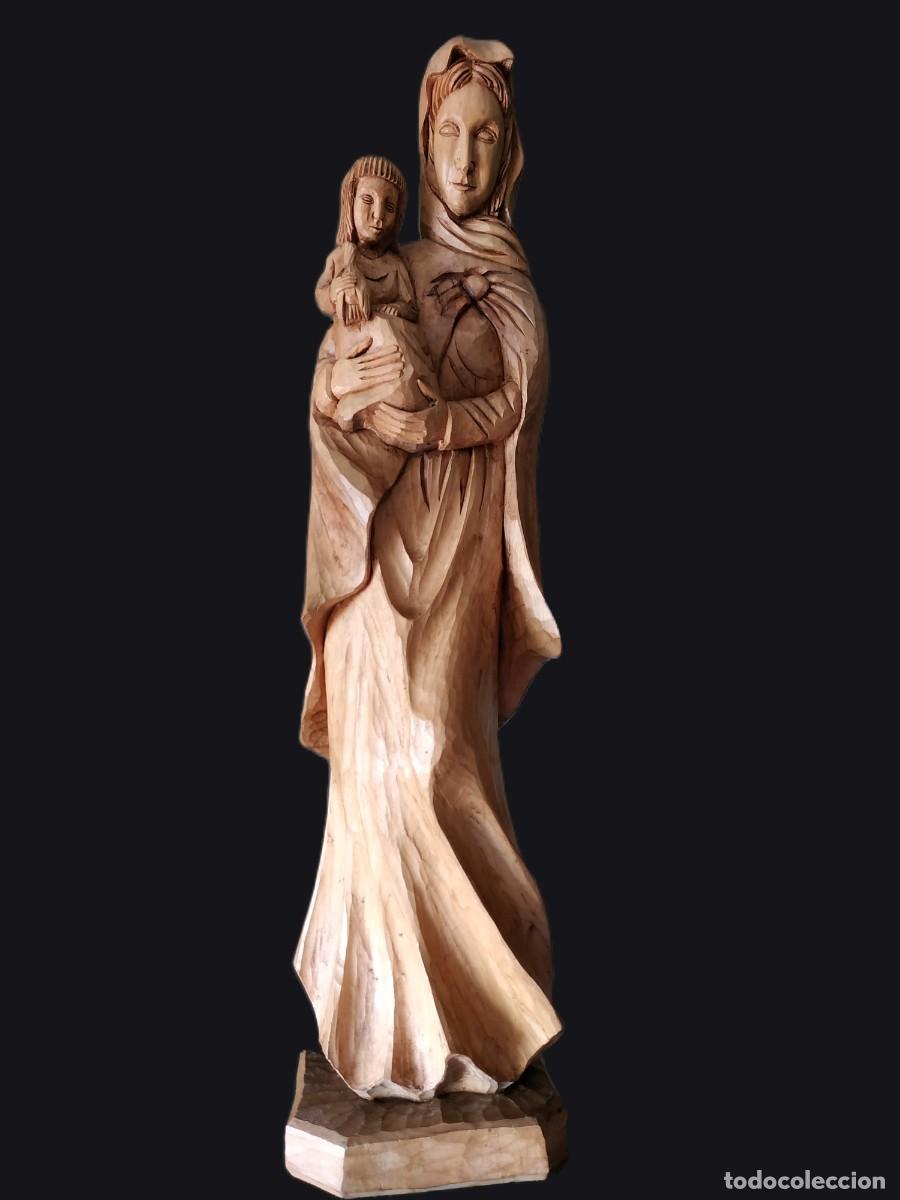 Arte: 66 CM!! VIRGEN MAR&Iacute;A DE MADERA - Foto 1