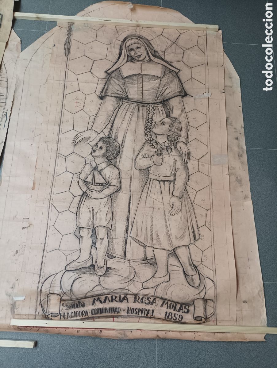 Arte: Dibujos antiguos vidrieras - Foto 1