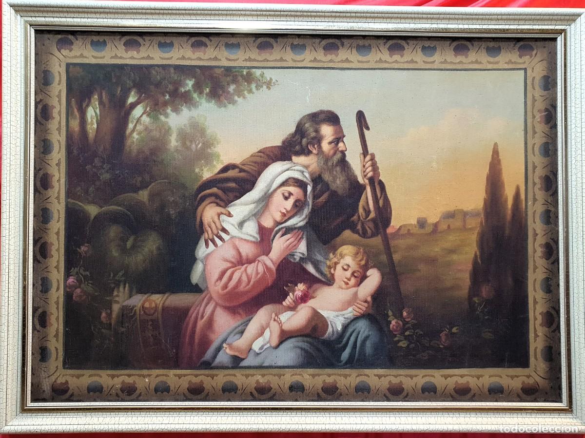 Arte: -Oleo religioso sobre tapiz - Foto 3