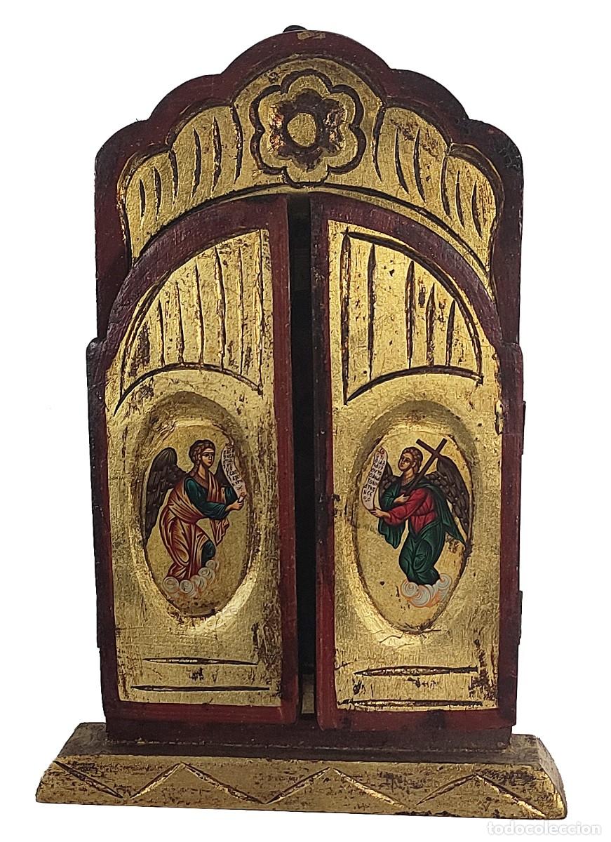 Arte: Pantocr&aacute;tor tr&iacute;ptico de madera - Foto 3