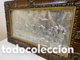 Arte: CUADRO ULTIMA CENA ANTIGUO - Foto 3
