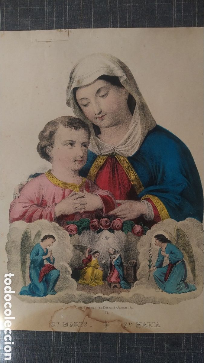 Arte: LITOGRAF&Iacute;A ANTIGUA DE MARIA - Foto 2