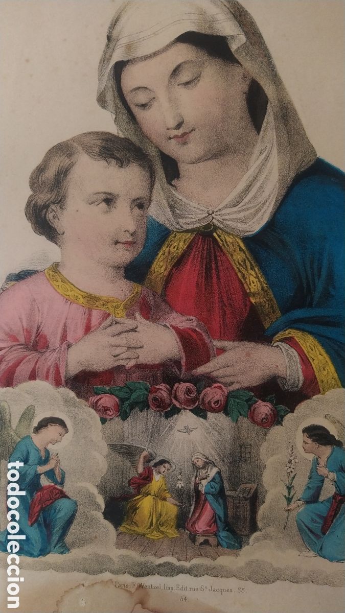 Arte: LITOGRAF&Iacute;A ANTIGUA DE MARIA - Foto 4
