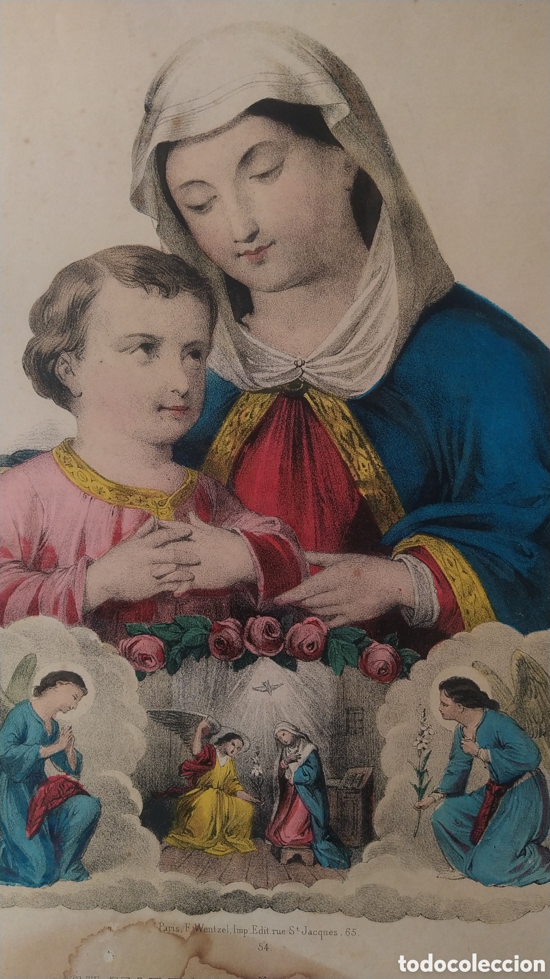 Arte: LITOGRAF&Iacute;A ANTIGUA DE MARIA - Foto 1