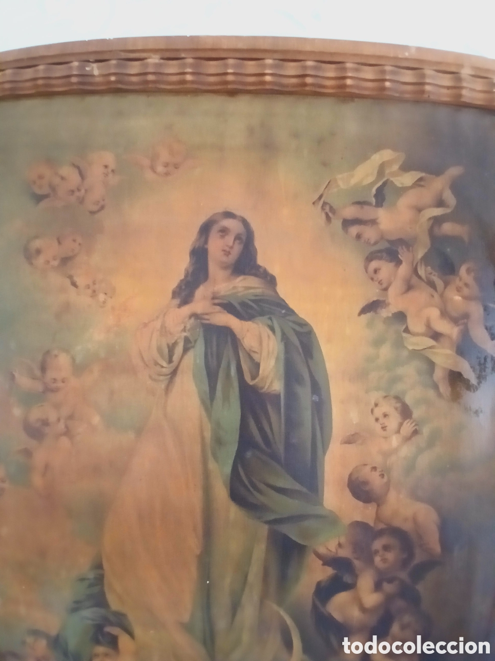 Arte: Cromolitograf&iacute;a religiosa Antigua en Carton