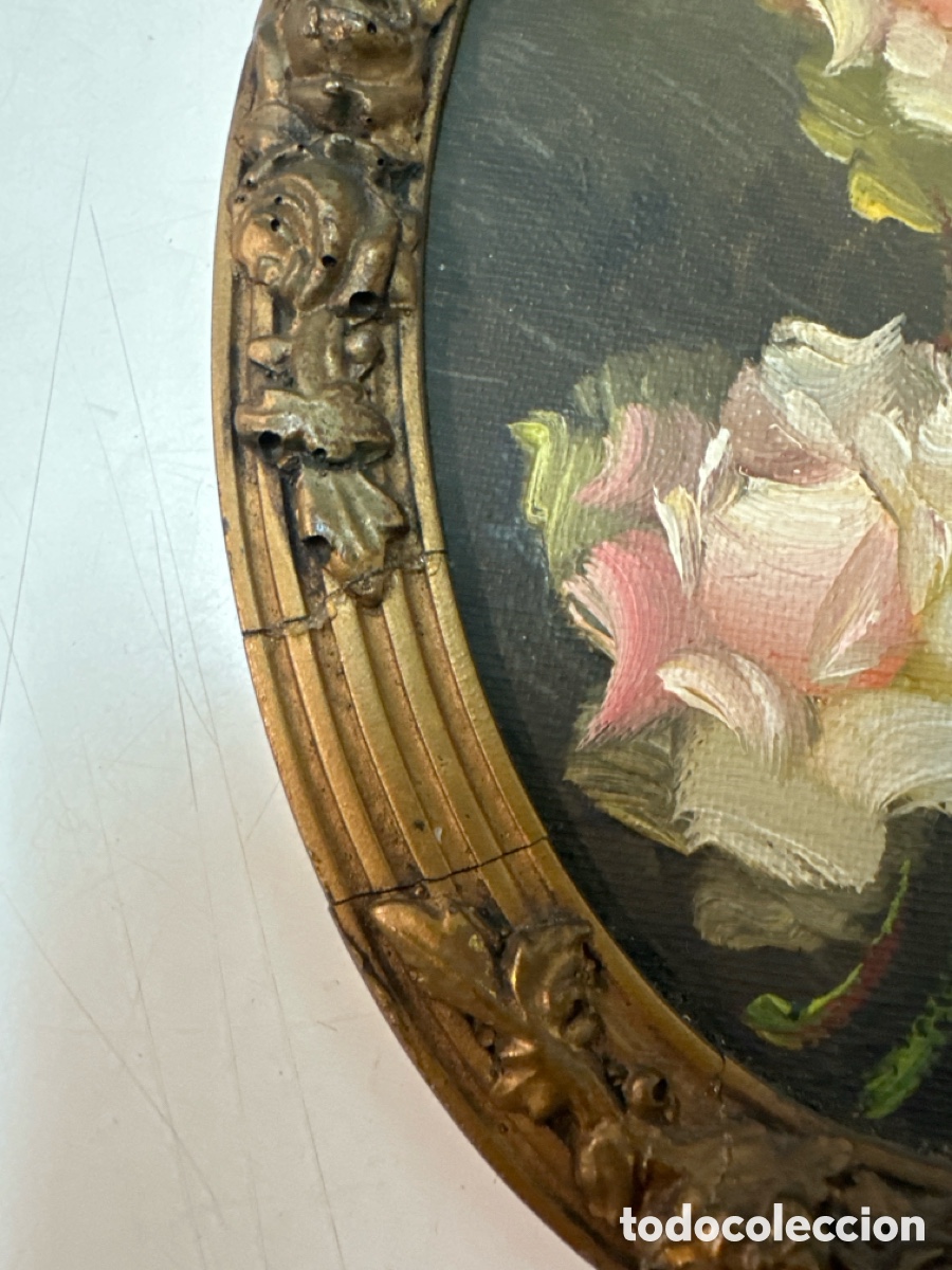 Arte: Pareja de oleos. Flores - Foto 6