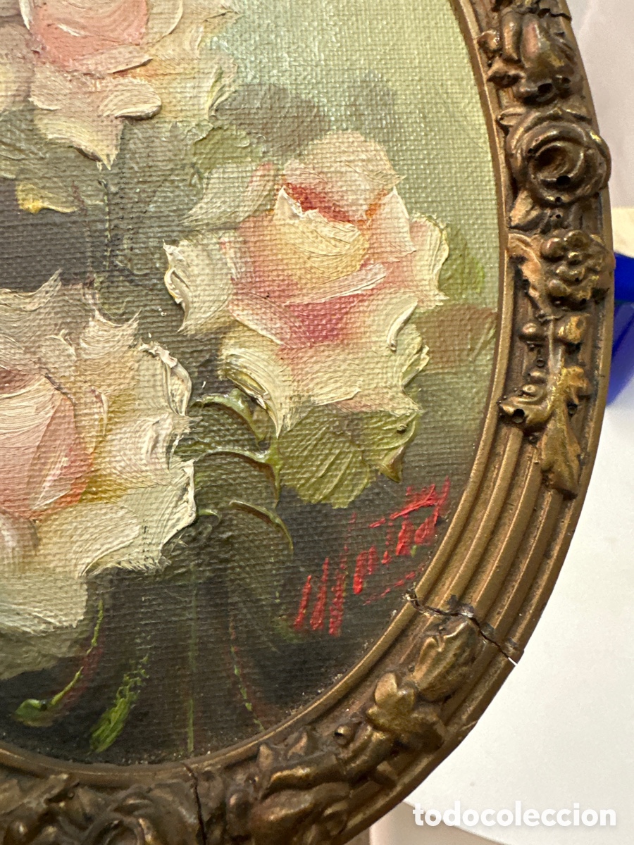 Arte: Pareja de oleos. Flores - Foto 7