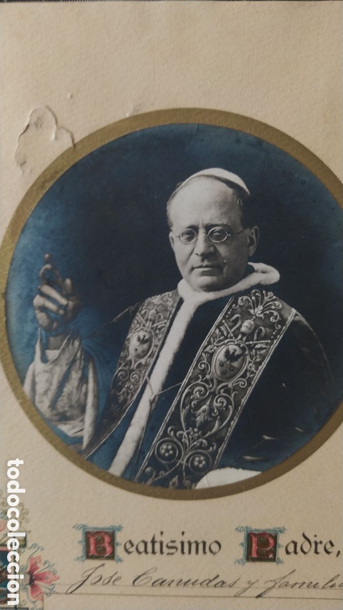 Arte: TARJETA DE BEAT&Iacute;SIMO PADRE 1925 - Foto 2