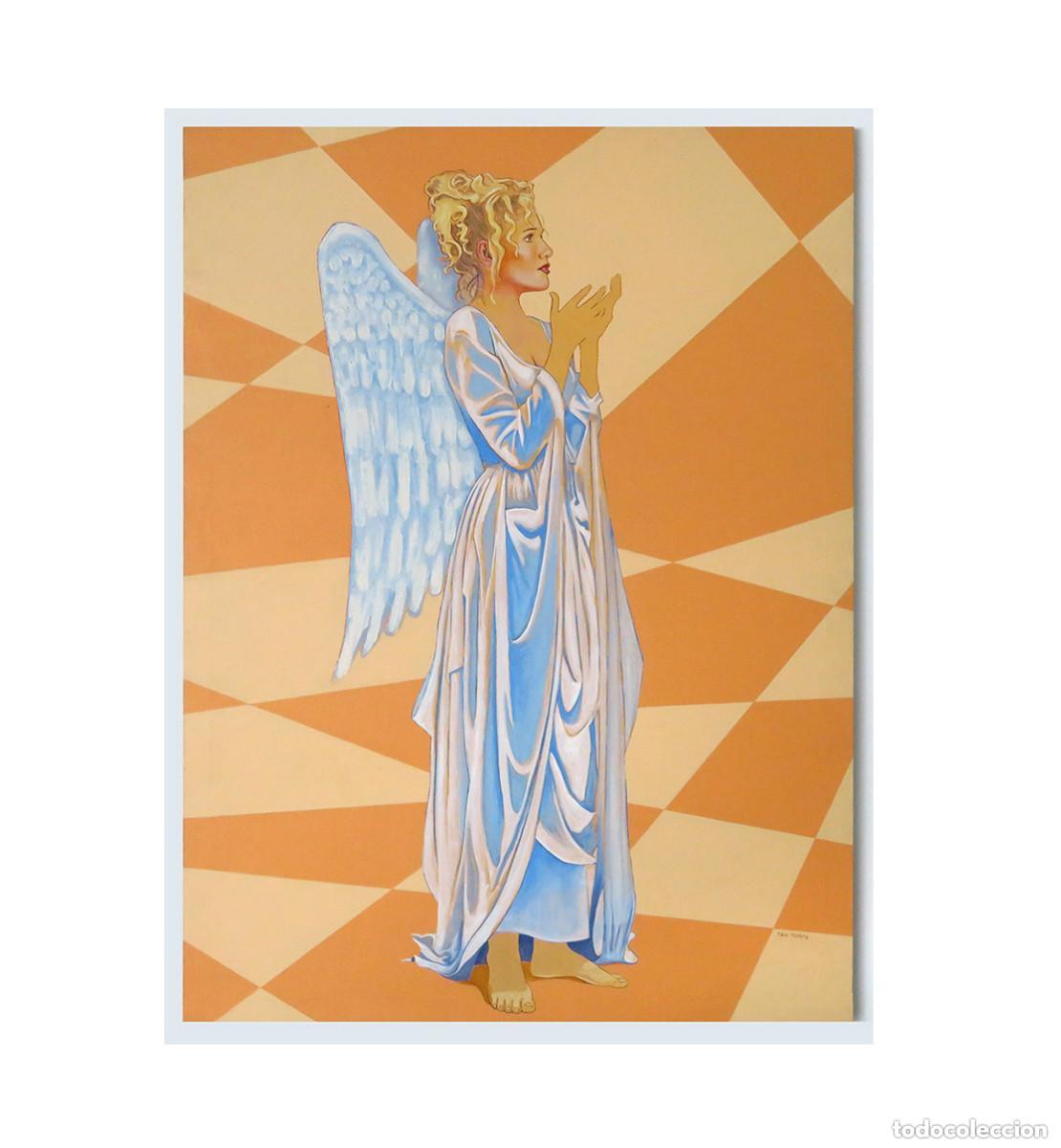 Arte: ANGEL I. Oleo Lienzo 97 x 130 cms. Mujer. Obra original firmada