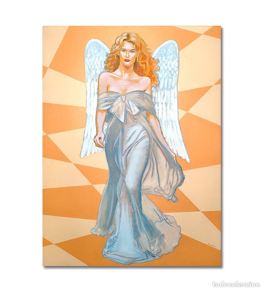 Arte: ANGEL II. Oleo Lienzo 97 x 130 cms. Mujer. Obra original firmada