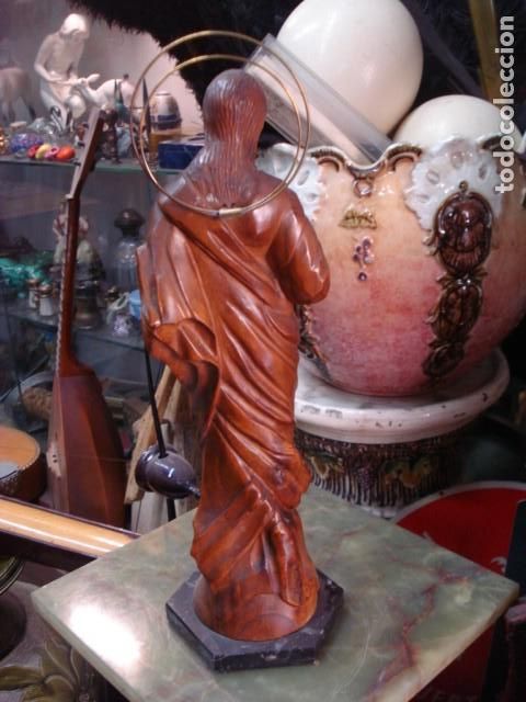 Arte: Sagrado coraz&oacute;n de talla de madera - Foto 3