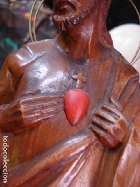 Arte: Sagrado coraz&oacute;n de talla de madera - Foto 5